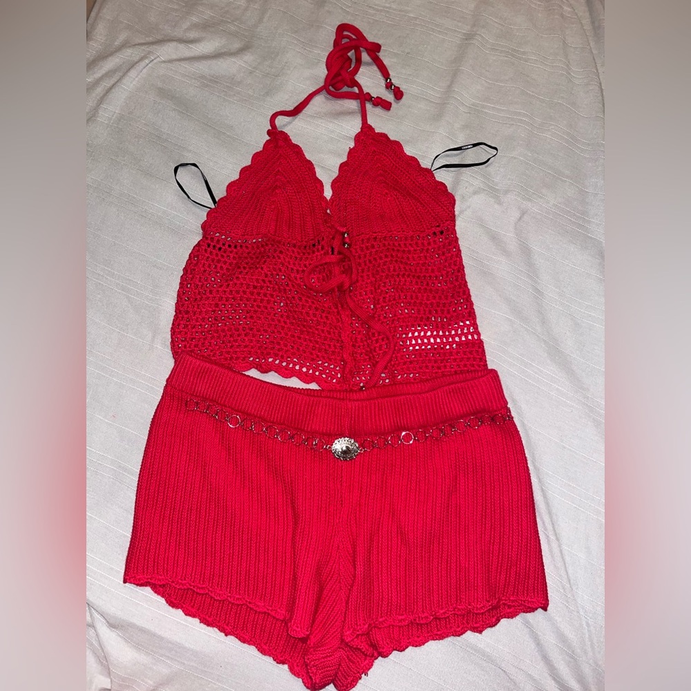 Forever 21 Red Pajama Set Intimates Sleepwear